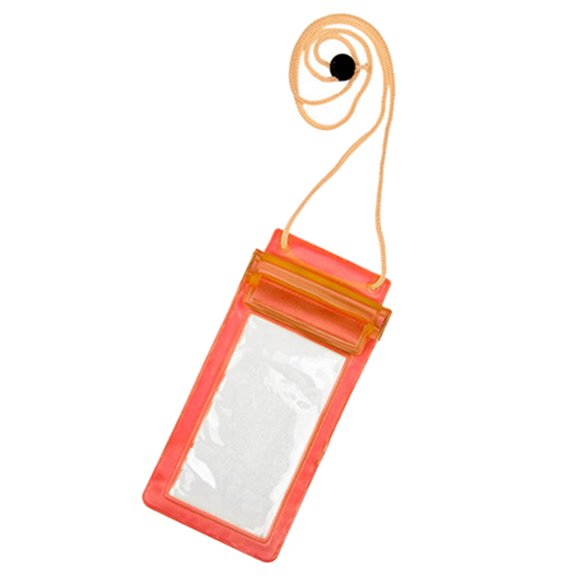 Grofry Waterproof Universal Transparent Cell Phone Case Pouch Dry Bag for iPhone 6 Plus Orange