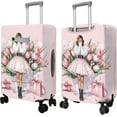 thumbnail image 3 of Travel Luggage Cover Suitcase Girl Protector Storage Fits 18-32 Inch Luggage Flower Luggage Protector Wheel Covers Patterned Travel with Pocket Elastic Luggage Anti-scratch Suitcase Cover S, 3 of 6