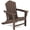 Brown, variant on KINGYES HDPE Adirondack Chair, All-Weather Outdoor Fire Pit Chairs for Patio Deck Lawn, Orange
