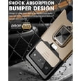 thumbnail image 5 of KOMI Compatible for Google Pixel 6 2021 Case with Camera Cover & Kickstand, Slide Lens Cover+Rotate Ring Stand+Card Holder, Impact-Resistant, Full Protect for Google Pixel 6 Golden, 5 of 5