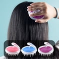 thumbnail image 2 of Head Scalp Massage Shampoo Brush Silicone Hair Massager Comb Promote Hair Growth Artifact Purple, 2 of 5