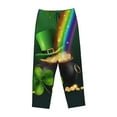 thumbnail image 4 of Disketp St. Patrick'S Day4 Print Women'S Comfy Pajama Pants Casual Drawstring Palazzo Lounge Wide Leg Pants, 4 of 9