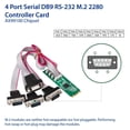 thumbnail image 2 of IOCrest SY-PEX15066 4 Port RS-232 DB9 Serial M.2 B Plus M Key Controller Card, 2 of 4