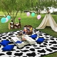 thumbnail image 5 of Cow Print Blankets Waterproof Foldable60’‘x80'''',Cow Print Portable Outdoor Picnic Mat Water Resistant for Grass,Padded Lawn & Park Blanket for Camping,Cow Print Stuff, 5 of 6