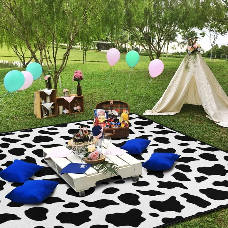 Cow Print Blankets Waterproof Foldable 60
