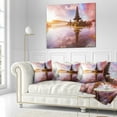 thumbnail image 2 of Designart Beautiful Ulun Danu Temple - Landscape Printed Throw Pillow - 18x18, 2 of 4