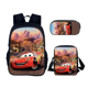 thumbnail image 3 of Mochila de Disney McQueen de 3 piezas para niños, bolsas escolares para coche 95, bolsa de viaje de gran capacidad, bolsa para libros de Cosplay, suministros escolares, regalo, 3 of 5