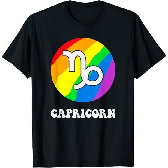 Pride Month Zodiac Sign Star Capricorn T-Shirt men and women can wear, black, white, gifts