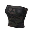 thumbnail image 3 of Made by Olivia Women's Solid Casual Summer Side Shirring Scrunched Double Layered Tube Top, 3 of 5