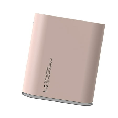 

1L Mist Humidifier USB Quiet Prevent Dry Wireless with Colored Night Light Pink