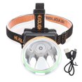 thumbnail image 1 of LED Headlamp Aluminum Alloy Rechargeable Super Bright Head Mounted White Light Flashlight for Outdoor Hiking Camping Fishing Golden, 1 of 5