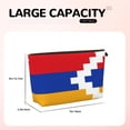 thumbnail image 3 of Flag Of Artsakh Travel Handbag Leather Purse Organizer Tidy Bag Purse Toiletry Clutch For Women, 3 of 7