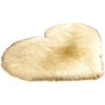 thumbnail image 2 of Heart Shaped Rug - Yellow, 20x16 Inch, Fluffy Faux Fur, Soft and Cozy, Machine Washable, for Bedroom, Dorm, Luxury Room Decor, 2 of 5