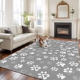 thumbnail image 2 of 5'x7' Area Rugs for Living Room Bedroom, Dog Claws Washable Rug Carpet Runner Indoor Outdoor, Grey Vintage Cartoon Funny Animals Print Non Slip Floor Mats Area Rug for Kitchen, Nursery, 2 of 8
