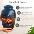 thumbnail image 2 of MUKTIVE Campfire Urn for Ashes - Blue Decorative Urns for Cremation Ashes - Funeral Urn for Adults Cremated Remains - 10 Inch Large Urns for Mom, 2 of 6