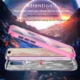 thumbnail image 5 of iPhone 15 Case with Screen Protector, Gradient Color Feather Pattern Full Body Shockproof Protective Anti-Scratch Drop Proof Slim Fit Phone Case for Apple iPhone 15, Rose, 5 of 8