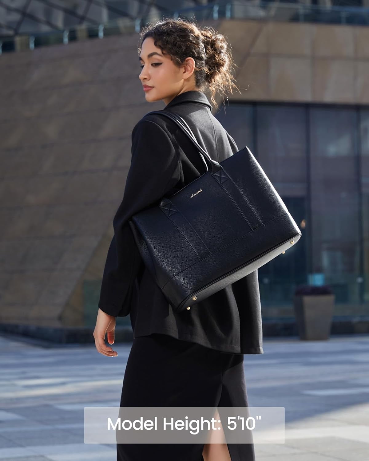 LOVEVOOK Laptop Bag for Women, Computer Work Tote Bag, Business Shoulder Handbag, Office Briefcase for Gift, Travel, Teacher