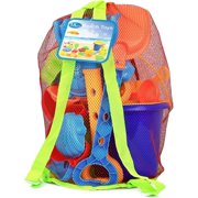 Beach Toys for Kids 3-10 - 18pc Sand Toys Including Sand Buckets for Kids with Sifter, Watering Can, Rake, 4 Hand Tools, 10 Sand Molds & Mesh Beach Toy Bag - Sandbox Toys for Toddlers
