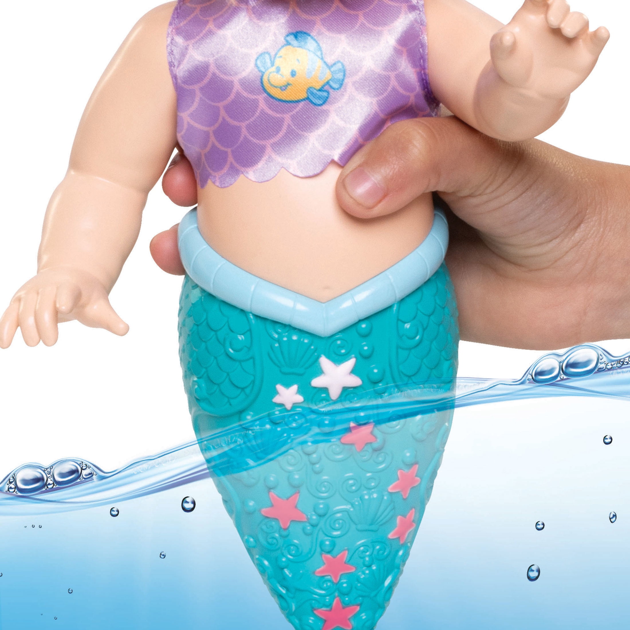 Disney Bath Time Baby Ariel Doll with Accessories for Baby Play