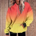 thumbnail image 7 of ZQGJB Ombre Hoodie Tops for Women Fall Casual Tie Dye Gradient Print Long Sleeve Drawstring Hooded Pullover Sweatshirts Loose Oversized Comfy Baggy Sport Shirts Orange S, 7 of 7