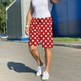 thumbnail image 5 of Daiia Red Polka Dot Mens Woven Stretch Pajama Short,Short Pajama Pants-3X-Large, 5 of 9