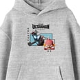thumbnail image 2 of Ultraman Rising Ultraman & Emi Front & Back Art Youth Athletic Heather Long Sleeve Hooded Sweatshirt  - XXL, 2 of 5