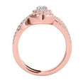 thumbnail image 4 of MauliJewels 0.55 Carat Diamond Engagement Ring for Women – Entwined Design Wedding Ring, 4-Prong Setting in 14K Rose Gold, 4 of 7
