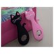 thumbnail image 4 of 2-pack söta kattflasköppnare (svart, rosa) magnetisk kattformad PVC-plast/metallflasköppnare, 4 of 5