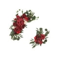 thumbnail image 3 of yotijay 2 Pieces Set Artificial Decor Arrangement Decoration for Party Wall Holiday Dark Red, 3 of 9