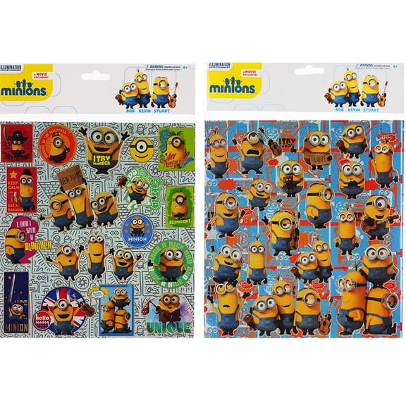 12 Minions Stickers Pack