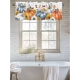 thumbnail image 6 of Fall Orange Blue Pumpkin Valances for Windows Yellow Sunflower Flower Leaf Thanksgiving Kitchen Valance Curtain Rod Pocket Small Curtains for Cafe Bathroom Laundry Basement 54" x 18", 6 of 8