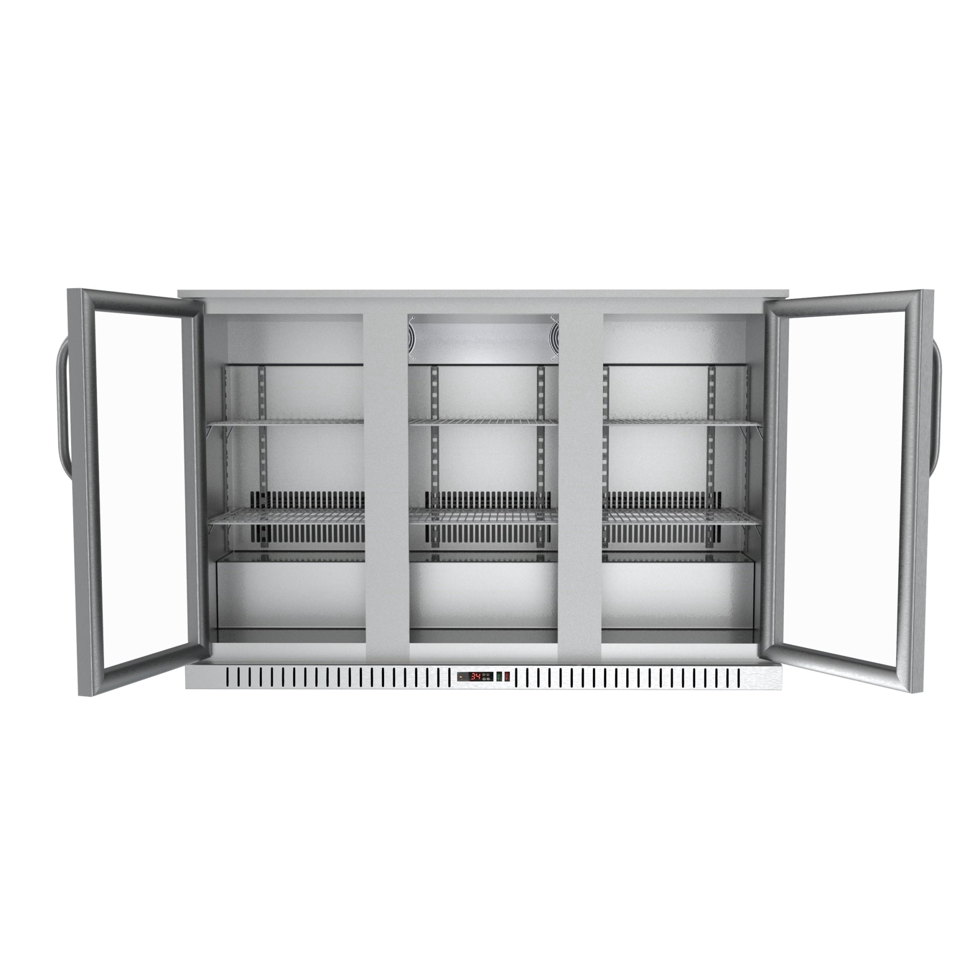 53 in. Three-Door Back Bar Refrigerator - 11 Cu Ft. BC-3DSW-SS