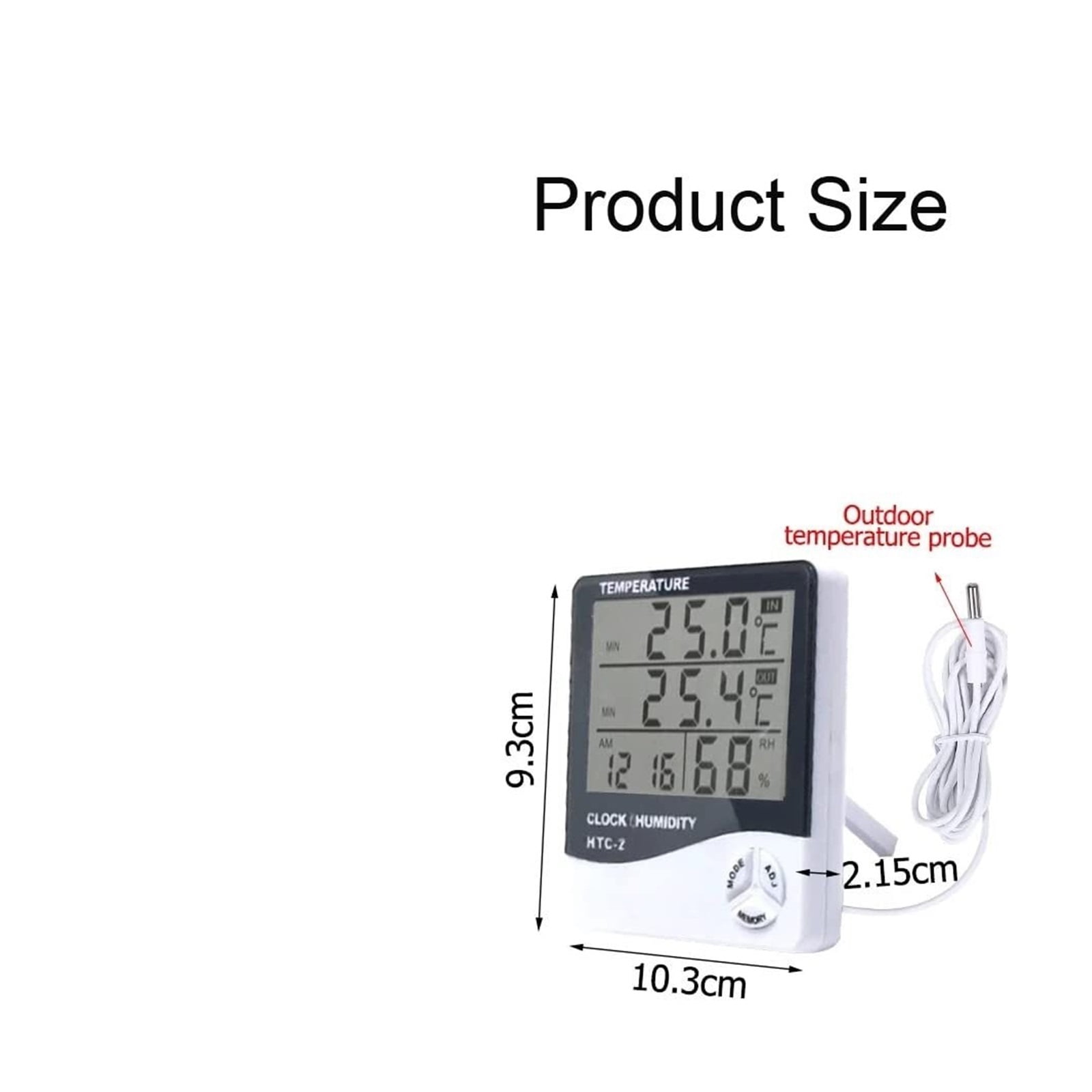 LCD Digital Temperature Humidity Meter Home Indoor Outdoor Hygrometer Thermometer Weather Station ,Fast Response