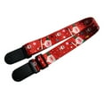 thumbnail image 2 of 5cm Wide Guitar Bass Strap Polyester With Leather Head Christmas Pattern Red, 2 of 4