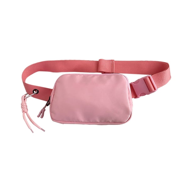 Riñonera para mujer, bandolera informal, portátil, sencilla, para senderismo al aire libre (rosa) Ehuebsd Para Estrenar