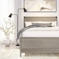 thumbnail image 4 of Plank+Beam Solid Wood Contemporary  Full Size Platform Bed, Seashell Wirebrush, 4 of 7