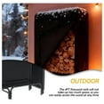thumbnail image 4 of 4FT Firewood Rack Outdoor with Cover,Heavy Duty wood racks outdoor for firewood & 600D Fabric Waterproof Cover for Fireplace, 350 LBS Weight Capacity for Outdoor Indoor Use (Black), 4 of 8