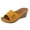 Earthy Yellow, variant on Womens Wedge Sandals Boho Flower Open Toe Platform Slides Shoes Summer Casual Slip on Walking Sandals, 36