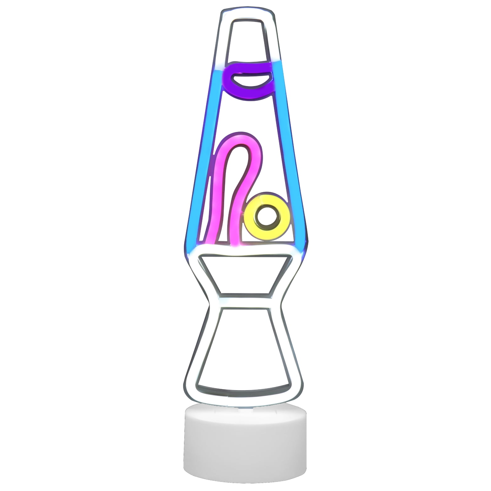 (2 pack) Urban Shop 12.25" Lava LED Neon Table Light, Multicolor
