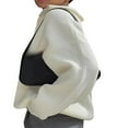 thumbnail image 3 of Pullover Oversize en Tricot pour Femmes Manches Longues Col Rabattu Demi-Zip Automne Hiver Mode Urbaine, 3 of 6
