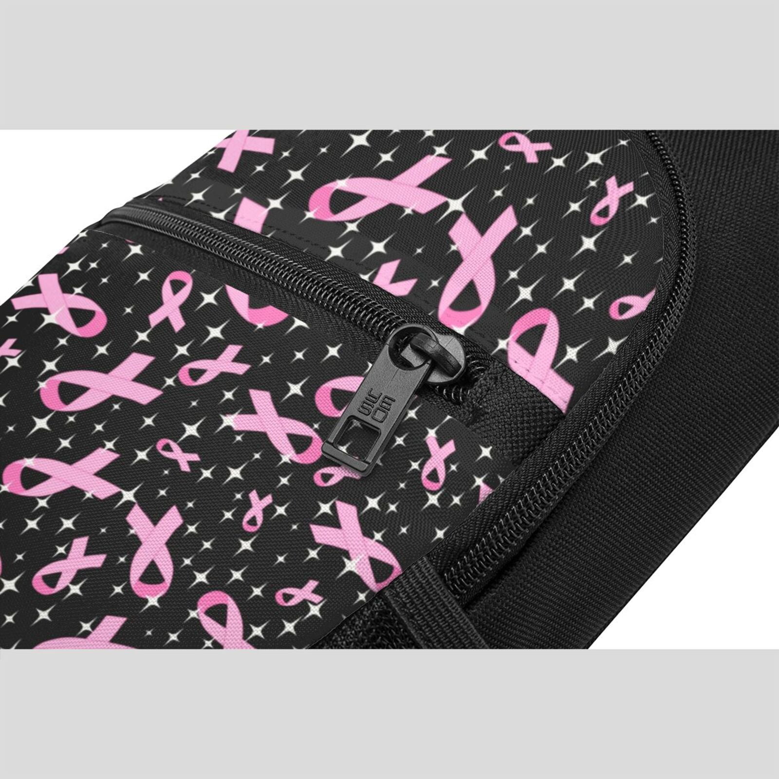 Xecao's Breast Cancer Awareness (2) Print Sling Bag: A Versatile Chest, Shoulder, and Crossbody Backpack for Casual Days Out, Perfect for Both Men and Women
