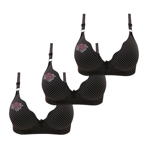 Kyusrd Soutien-gorge Couvrant pour Femmes, Bretelles Ajustables, Sans Traces, Sans Armature, Effet Rassembleur Rehausseur, Soutien-Gorge d'Allaitement Confortable, Grande Taille, Soutien, Respirant, Sans Fil, Confortable, Doux, Soutiens-Gorge Quotidiens, 3 Pcs