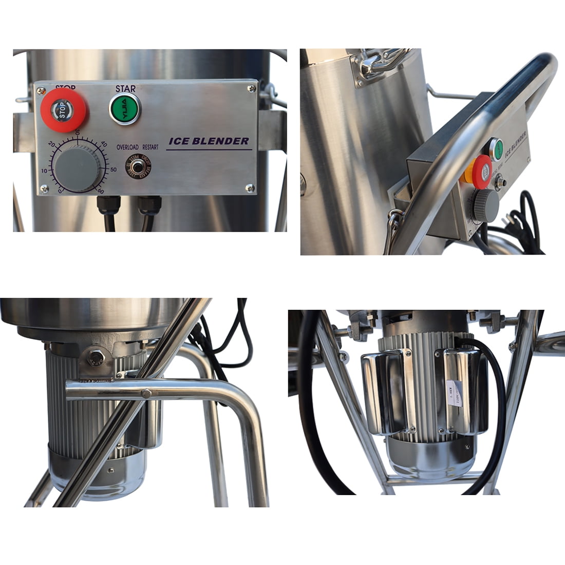 INTBUYING 32L Electric Food Processor for Meat Fruit Nut Grain 1400r/H