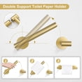 thumbnail image 4 of 8-Pieces Bathroom Hardware Set Brushed Gold SUS304 Stainless Steel Bath Towel Bar Set 23.6 Inch Round Bathroom Accessories Kit Wall Mounted, 4 of 8