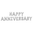 thumbnail image 1 of 16 Inch HAPPY ANNIVERSARY Letters Balloons Decorative Aluminum Film Balloons Set for Wedding Party (Silver), 1 of 4