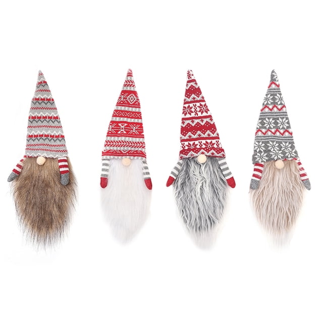 4 sombreros navideños para botellas de vino tinto, muñecos sin rostro, decoraciones para botellas, suministros navideños