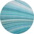 thumbnail image 2 of Addison Rugs Mayfield Washable Transitional Waves Teal Round Rug, 8' x 8', 2 of 5