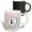 Multicolor, variant on 3drose, Diagonal Pink Personal Letter K Monogram Black and White Polka Dots, 11oz Two-tone Green Mug