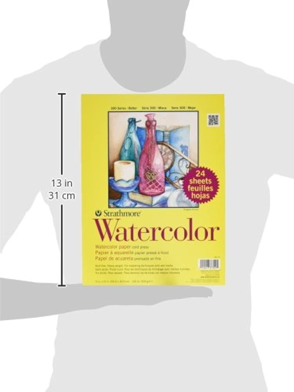 Strathmore Paper 300 Series Watercolor Class Pack, Cold Press, 1 Pack, Original Versio, 24 Sheets