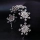 thumbnail image 3 of Nvzi Horquillas para el pelo de boda con flores para novias, peinetas con perlas de cristal, pinzas para el pelo, accesorios para el pelo de boda dorados, joyas plateadas, 3 of 4
